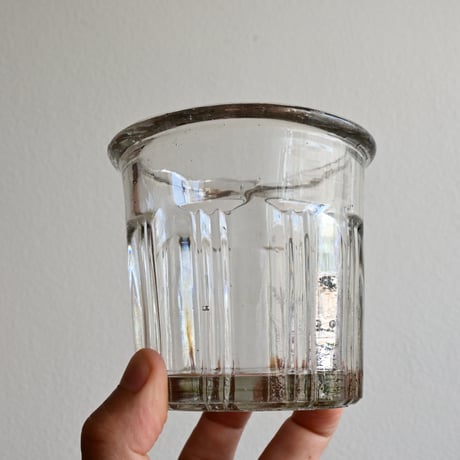 France Old Confiture pot / フランス 古い ガラスのコンフィチュールポットA