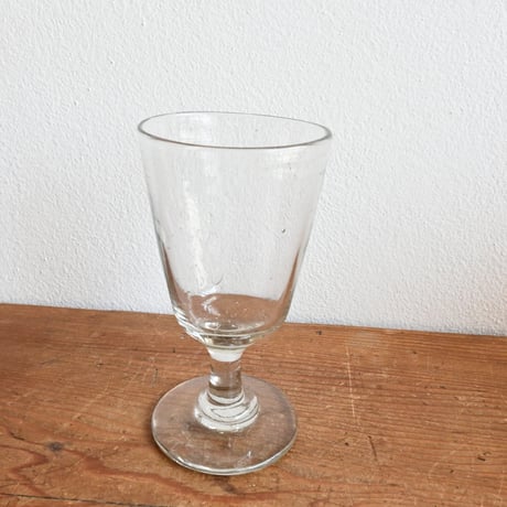 FRANCE Antique Wine Glass  / フランス アンティーク 曲がり円錐型ビストロワイングラス