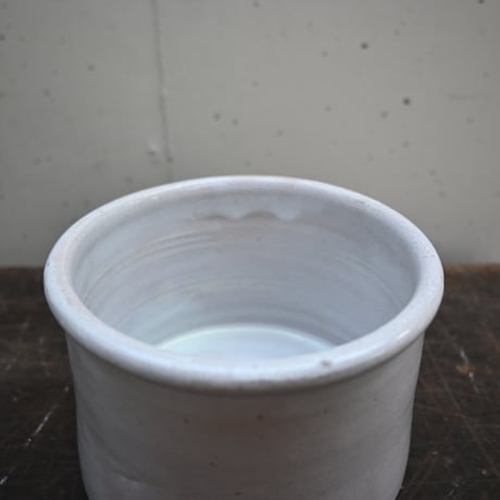 France Old Faience Fine Pot / フランス 古い白錫釉のポット B