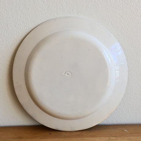 France Antique Montereau Plate/ フランス アンティーク モントロー グリザイユ キリストのプレート C