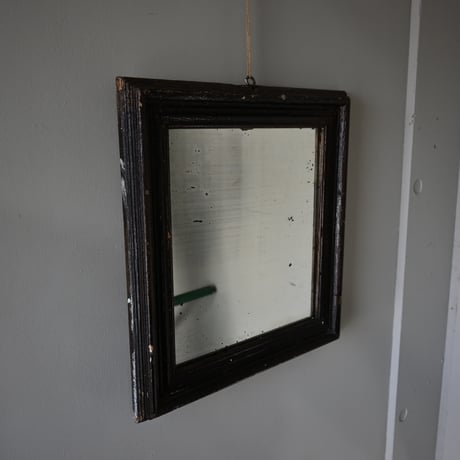 France Antiques Darkbrown frame Mirror / フランス アンティーク ダークブラウンの鏡