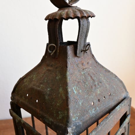 France Antiques Tin Lantern / アンティーク 教会のランタン