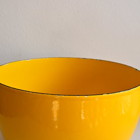 ARABIA FINEL Enamel BOWL by Kaj Franck / フィネル カイフランク  琺瑯ボウル（イエロー）φ:21cm