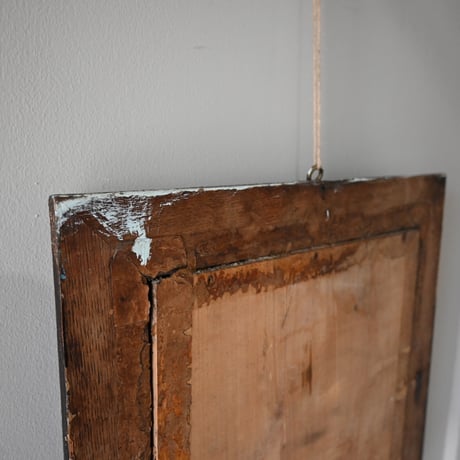 France Antiques Darkbrown frame Mirror / フランス アンティーク ダークブラウンの鏡