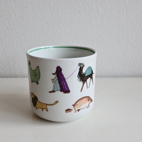 Finland Old Arabia Zoo Mugcup / フィンランド アラビア 動物のパレードのマグカップ