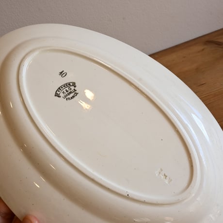 France K&G Luneville Oval Plate / フランス リュネヴィル窯のオーバルプレート