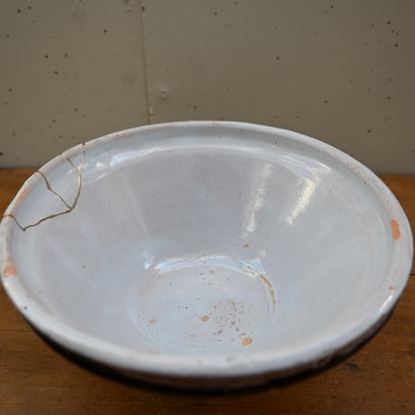 France Antique Cul Noir Bowl / フランス アンティーク キュノワール ボウル（金直しあり）