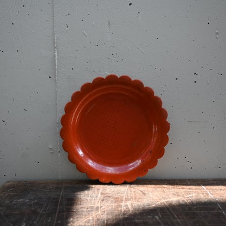 France Papier-Mache Smalltray Red / フランス パピエマシェの小さなトレイ 赤