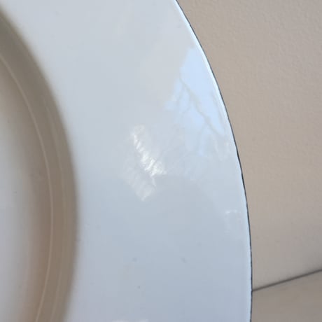 ARABIA FINEL Enamel Plate by Kaj Franck / フィネル カイフランク  琺瑯プレート（ホワイト）φ:28cm B