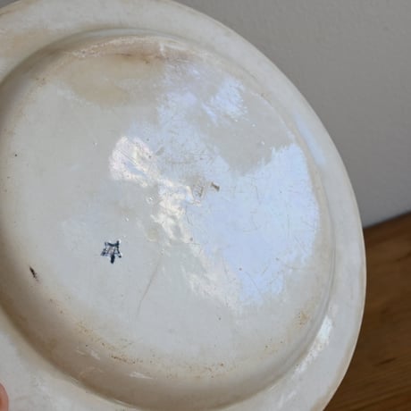 France Antique Choisy le roi  Plate/ フランス アンティーク ショワジールロワ グリザイユ 天使？のプレート