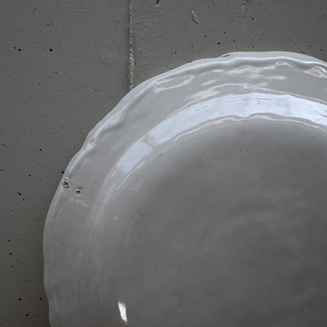France Old Moustiers Plate / フランス 古いムスティエの大皿