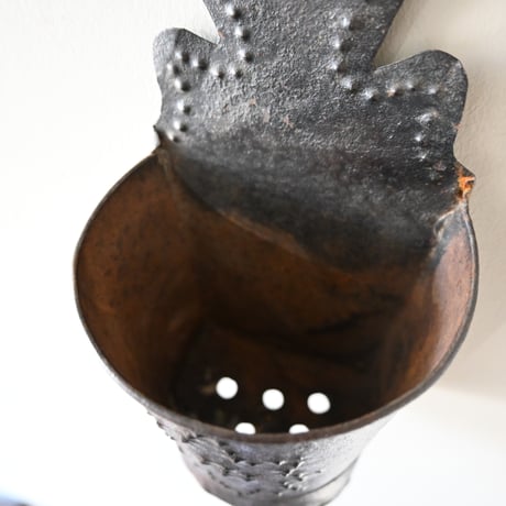 France Tin Planter　/ フランス 古いブリキのプランター A