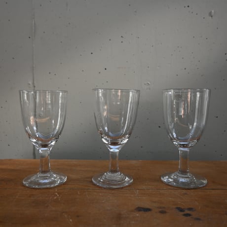 FRANCE Antique Wine Glass  / フランス アンティーク ビストロワイングラス（ゴンドラ型） A