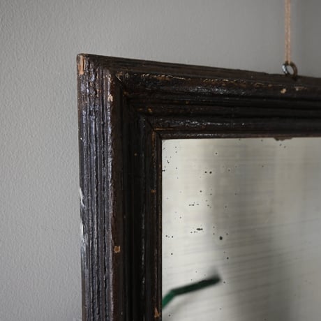 France Antiques Darkbrown frame Mirror / フランス アンティーク ダークブラウンの鏡