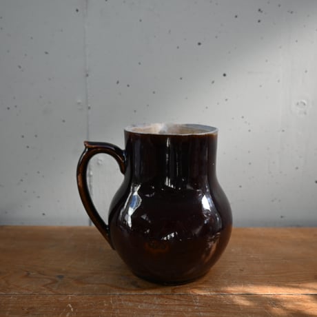 France Antique Cul Noir Pitcher / フランス アンティーク キュノワール ピッチャー D（金直しあり）