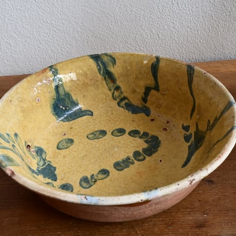 France Antique Slipware Bowl / フランス アンティーク スリップウェア のボウル