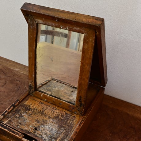 Sweden Wooden folding mirror / スウェーデン 木製の折り畳み式ミラー