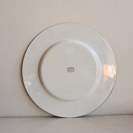 ARABIA FINEL Enamel Plate by Kaj Franck / フィネル カイフランク  琺瑯プレート（ホワイト）φ:28cm A