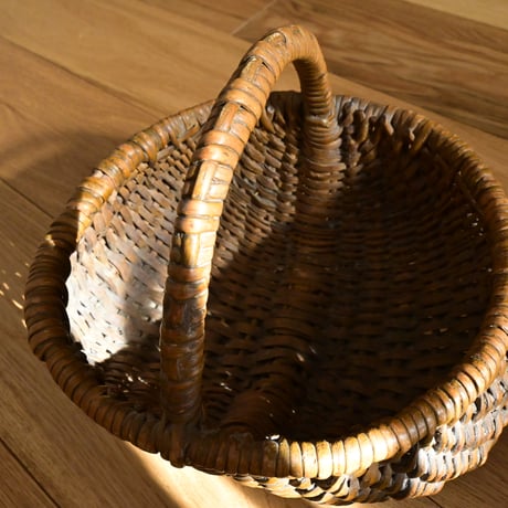 France Antique wood basket Paniers / フランス アンティークのパニエ バスケット かご A-1