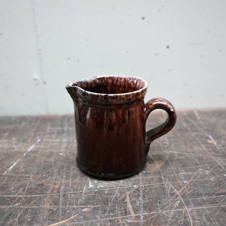 France Old Cul Noir Mini Pitcher / フランス 古い キュノワール ミニピッチャー（修復あり）