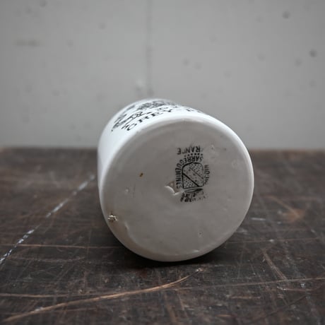 SARREGUEMINES&DIGOIN GREY POUPON Mustard pot / フランス アンティーク ディゴワン・サルグミンヌ 古いマスタードポット 小