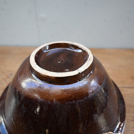 France Antique Cul Noir Bowl / フランス アンティーク キュノワール ボウル（金直しあり）