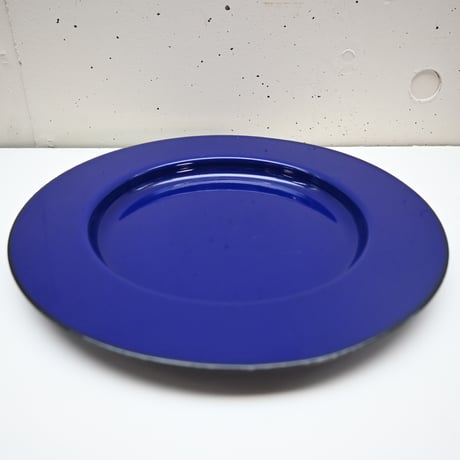 ARABIA FINEL Enamel plate Kaj Franck (BLUE)  / アラビア・フィネル カイフランク 琺瑯プレート（青）  A
