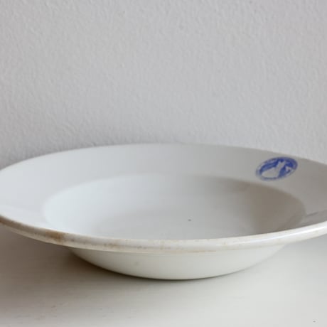 Finland OLD ARABIA   / オールドアラビア 青ロゴスーププレート φ:23.4cm