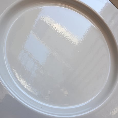 ARABIA FINEL Enamel Plate by Kaj Franck / フィネル カイフランク  琺瑯プレート（ホワイト）φ:28cm A