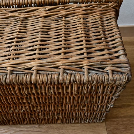 France Old wood basket Paniers / フランス ストックバスケット パニエ かご ラタン