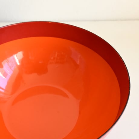 ARABIA FINEL Enamel BOWL by Kaj Franck / フィネル カイフランク  琺瑯ボウル（レッド×オレンジ）φ:16cm