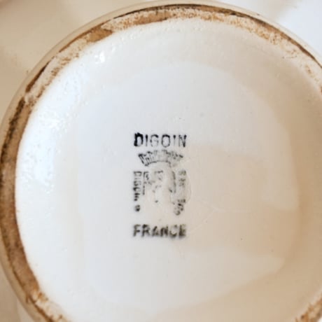 France Antique Cafe Bowl "Digoin&Sarreguemines" / フランス  面取りカフェオレボウル ”ディゴワン＆サルグミンヌ”  φ:15.1cm