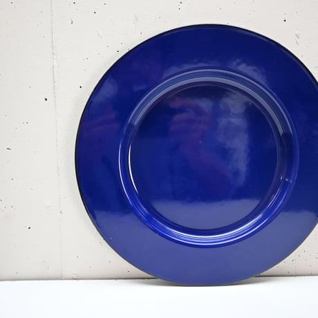 ARABIA FINEL Enamel plate Kaj Franck (BLUE)  / アラビア・フィネル カイフランク 琺瑯プレート（青）  A