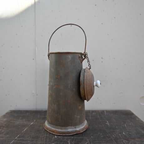France Tin Pot Objet / フランス 古いブリキのポット