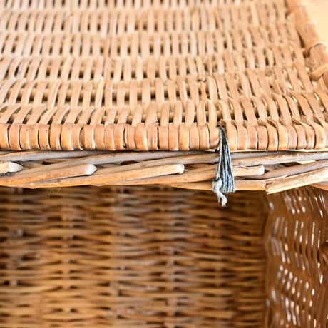 France Antiques Wood Basket Panier  /  フランス  ミニバスケット パニエ かご ラタン