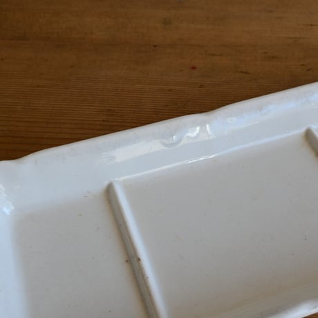 France Antique Creil et Montereau Soup Dish / フランス クレイユモントロー 長方形角皿