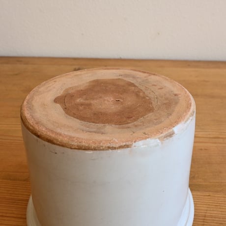France Antiques Faience Fine Pot / フランス アンティーク 白錫釉のポット φ:13.7cm
