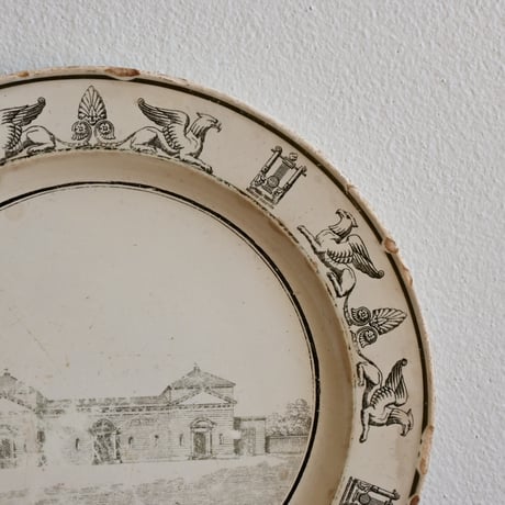 France Antique CREIL / フランス クレイユ リセ・ボナパルト高校の絵皿