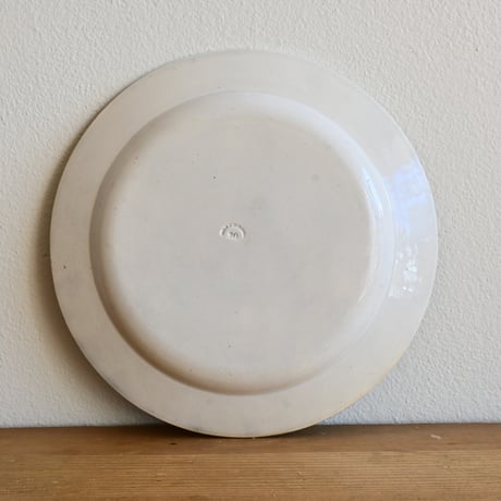 France Antique Montereau Plate/ フランス アンティーク モントロー グリザイユ キリストのプレート C