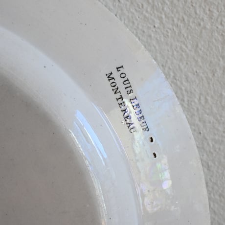 France Antique Montereau Plate/ フランス アンティーク モントロー グリザイユ キリストのプレート A