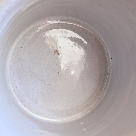 France Antiques Faience Fine Pot / フランス アンティーク 白錫釉のポット φ:16.7cm
