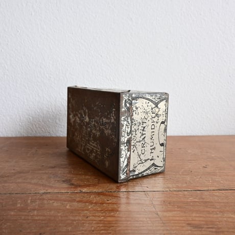 France Antique Square Tin Box  / フランス アンティーク ティン缶 ブリキボックス
