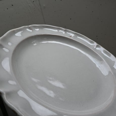 France Old Moustiers Plate / フランス 古いムスティエの大皿
