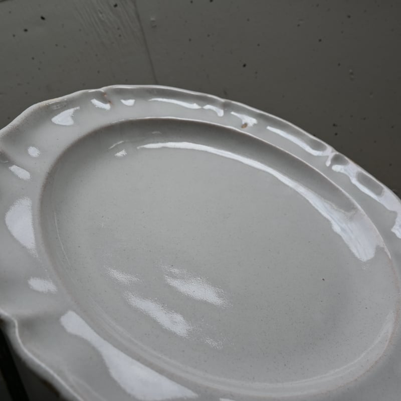 France Old Moustiers Plate / フランス 古いムスティエの大皿 |