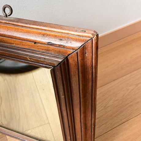 France Antique Wooden Mirror / フランス アンティーク 木製のミラー A-1