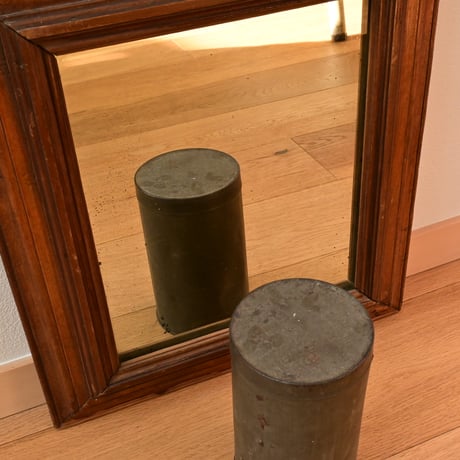 France Antique Wooden Mirror / フランス アンティーク 木製のミラー A-1