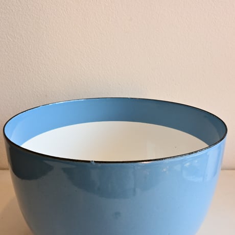 ARABIA FINEL Enamel BOWL by Kaj Franck / フィネル カイフランク  琺瑯ボウル（水色×白）φ:21cm