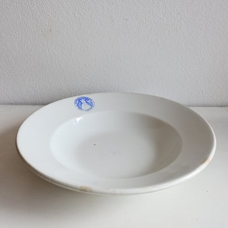 Finland OLD ARABIA   / オールドアラビア 青ロゴスーププレート φ:23.4cm