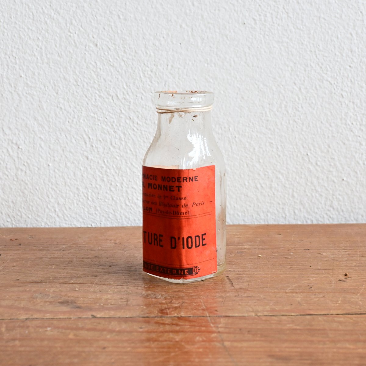 France Antique Pharmacy Glass Bottle / フランス アン