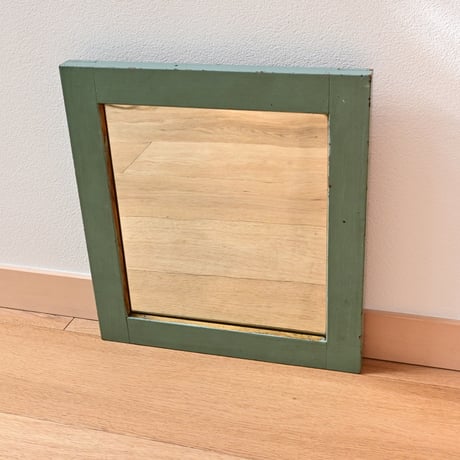 Finland Antique Wooden Mirror / フィンランド アンティーク 木製の中間色のミラー